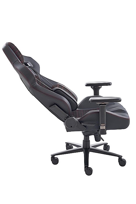Scaun directorial pentru gaming HM Baldur, piele ecologica, cadru metalic, cotiere reglabile, multiblock,100 kg, negru [6]