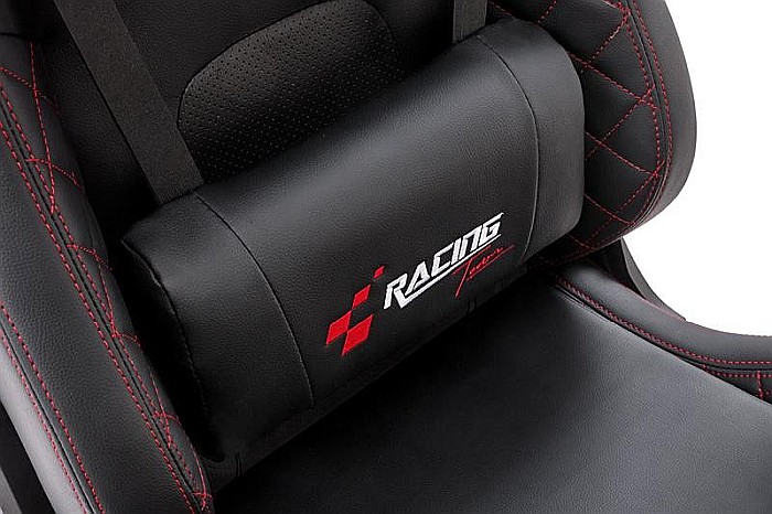 Scaun directorial pentru gaming HM Chavez, piele ecologica, cadru metalic, cotiere reglabile, multiblock, perne lombare,100 kg, negru [5]