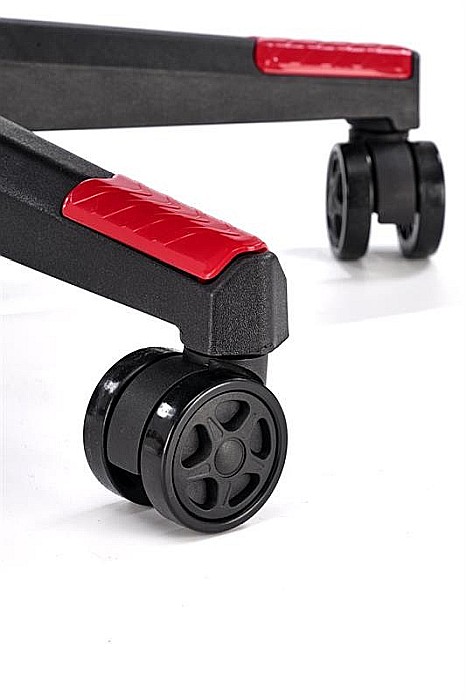 Scaun directorial pentru gaming HM Nitro 2, stofa, cotiere reglabile, multiblock, ergonomic,120 kg, negru/rosu [10]
