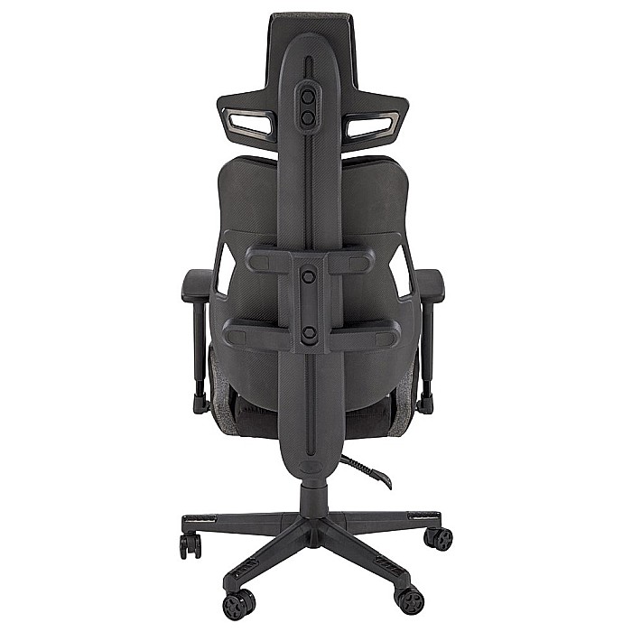 Scaun directorial pentru gaming HM Nitro 2, stofa, cotiere reglabile, multiblock, ergonomic,120 kg, gri/negru [7]
