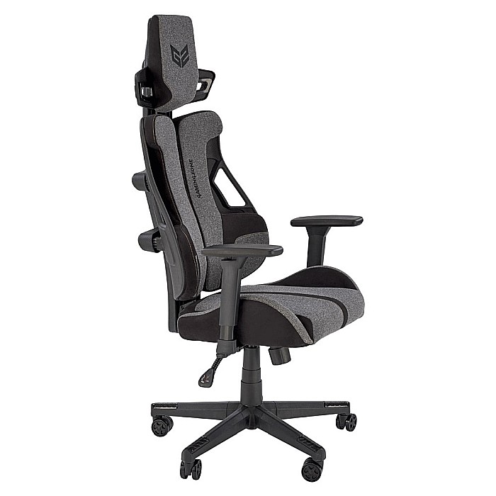 Scaun directorial pentru gaming HM Nitro 2, stofa, cotiere reglabile, multiblock, ergonomic,120 kg, gri/negru [10]