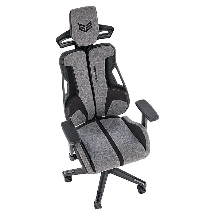 Scaun directorial pentru gaming HM Nitro 2, stofa, cotiere reglabile, multiblock, ergonomic,120 kg, gri/negru [8]