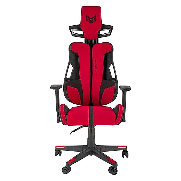 Scaun directorial pentru gaming HM Nitro 2, stofa, cotiere reglabile, multiblock, ergonomic,120 kg, negru/rosu [5]