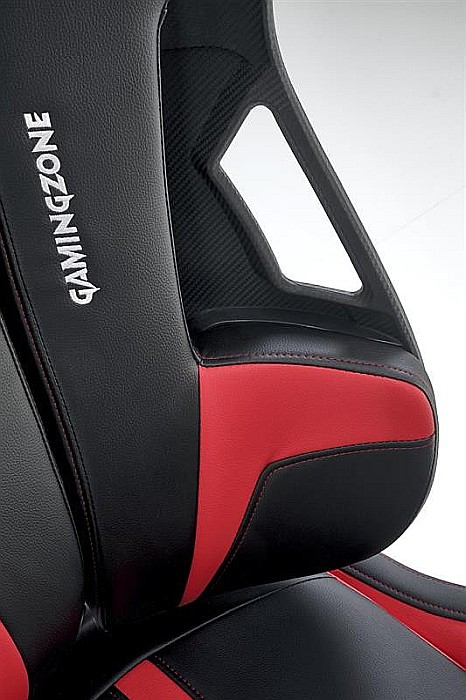 Scaun directorial pentru gaming HM Nitro, piele ecologica/stofa, cotiere reglabile, multiblock, ergonomic,120 kg, negru/rosu [11]