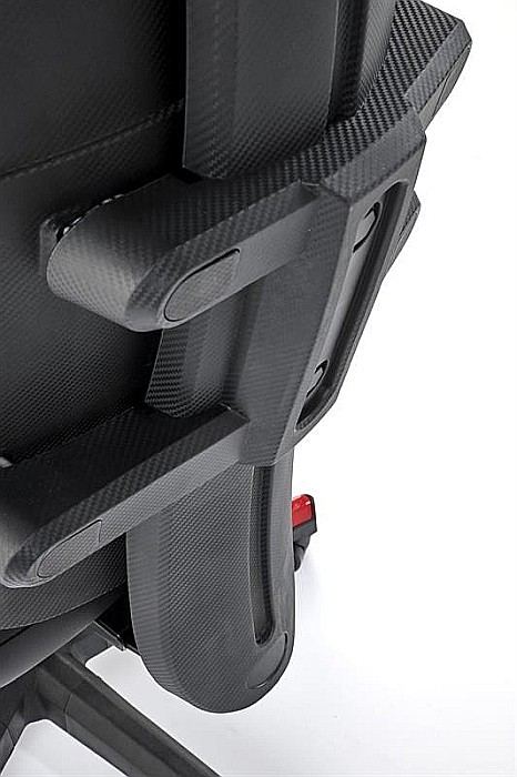 Scaun directorial pentru gaming HM Nitro, piele ecologica/stofa, cotiere reglabile, multiblock, ergonomic,120 kg, negru/rosu [9]