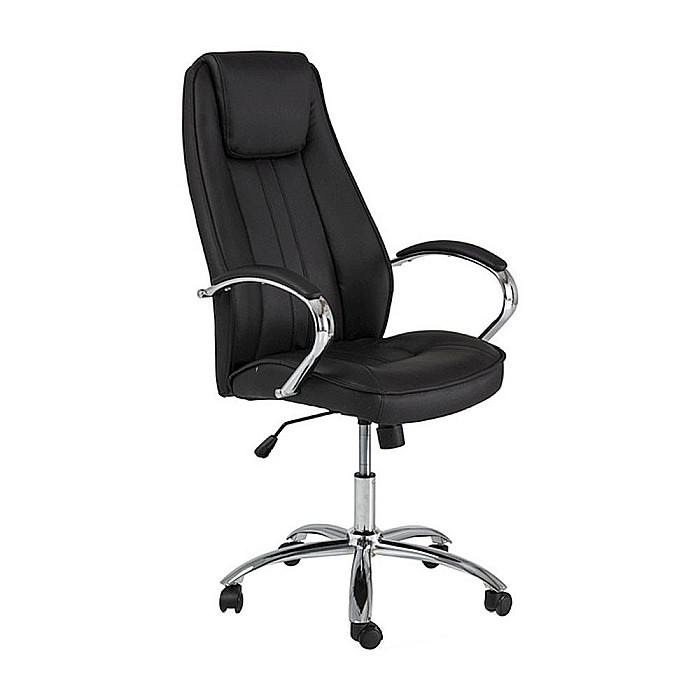 Scaun directorial SL Q036, Piele ecologica, Cadru Metalic, Inaltime ajustabila, 100 kg, Negru [4]