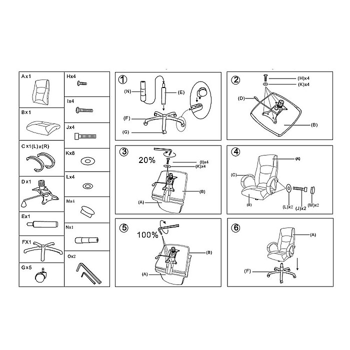 Scaun directorial SL Q041, Inaltime ajustabila, Mecanism balansare, Stofa cu insertii de piele ecologica, 100 Kg, Alb/Negru [3]