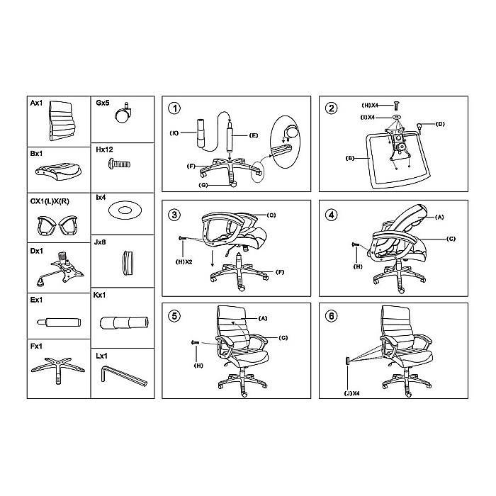 Scaun directorial SL Q087, tapitat cu piele ecologica, suport lombar, mecanism de balans, rotativ, cadru polipropilena, 100 kg, negru [3]