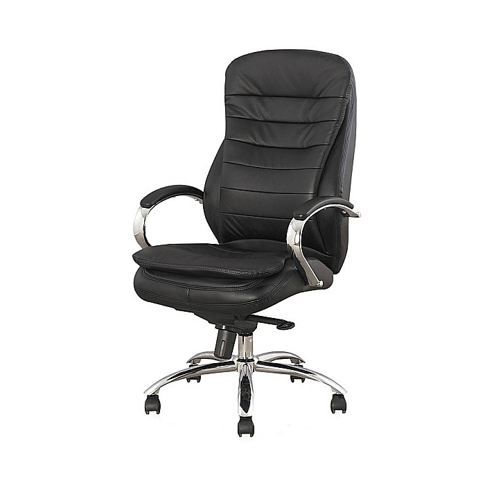 Scaun directorial SL Q154, Mecanism Multiblock, Piele ecologica, Inaltime ajustabila,100 Kg, Negru [2]