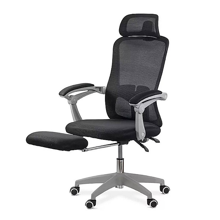 Scaun ergonomic cu tetiera OFF 430, mesh, suport picioare, polipropilena, 100 kg [4]