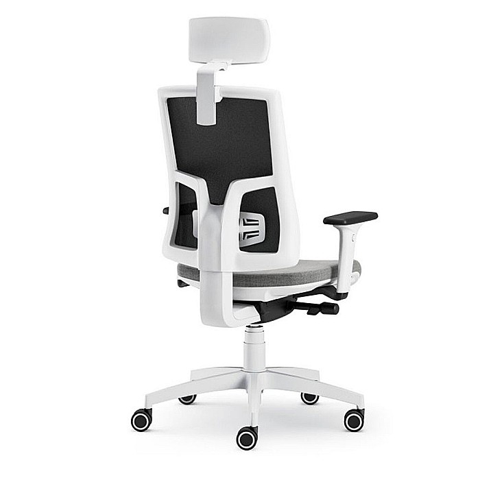 Scaun ergonomic cu tetiera Pure Alb Mesh PDH [4]