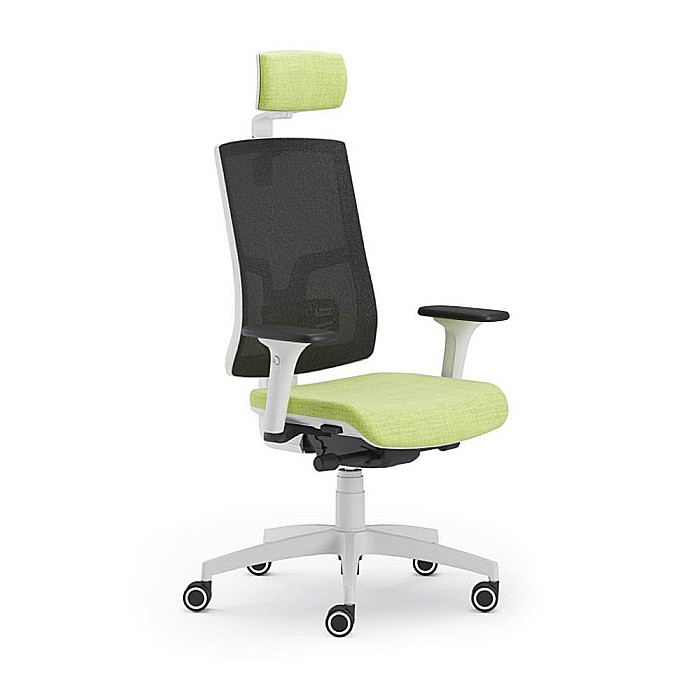 Scaun ergonomic cu tetiera Pure Alb Mesh PDH [2]