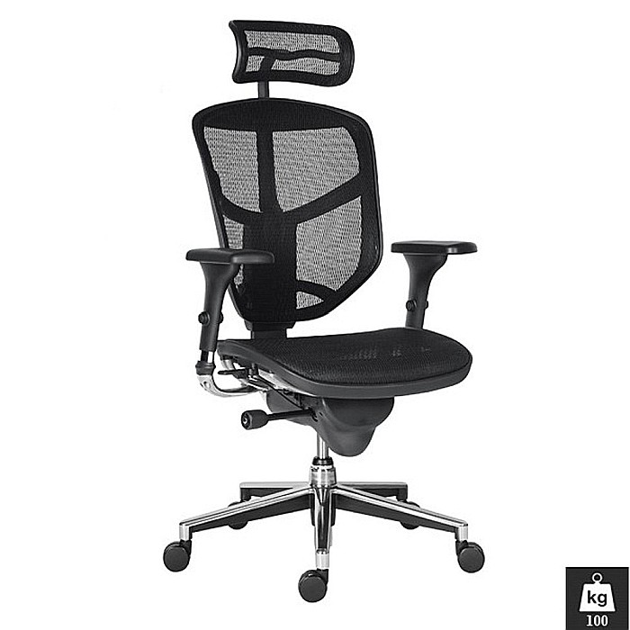 Scaun ergonomic mesh Enjoy negru [1]