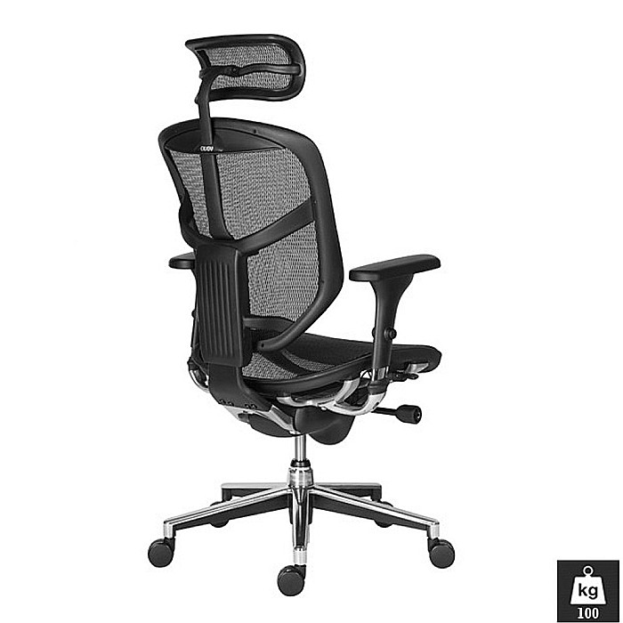 Scaun ergonomic mesh Enjoy negru [2]