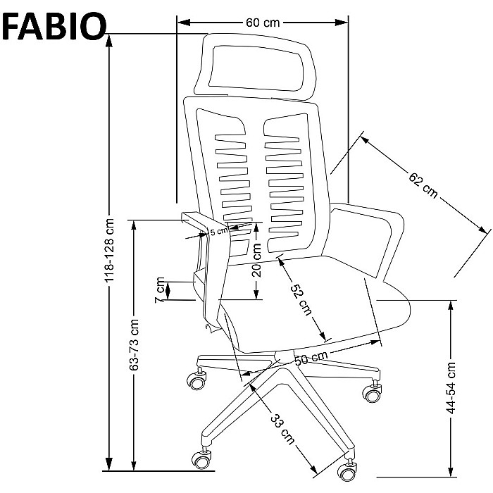 Scaun ergonomic mesh HM Fabio negru [15]