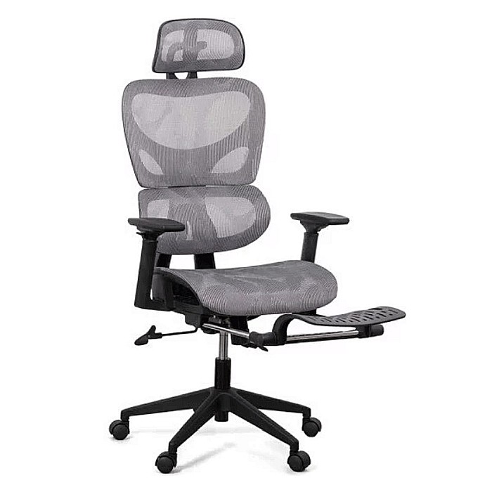 Scaun ergonomic multifunctional SYYT 9508, mesh, suport lombar, tetiera, spatar si brate reglabile, suport picioare, 120 kg [3]