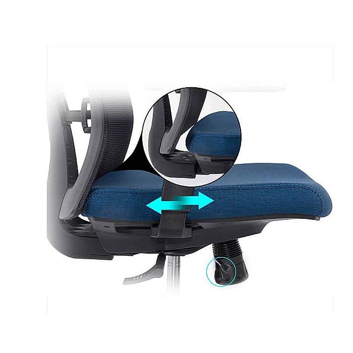 Scaun ergonomic SYYT 9501, mesh, suport lombar si tetiera reglabila, sistem inclinare, cotiere ajustabile, 120 kg [5]