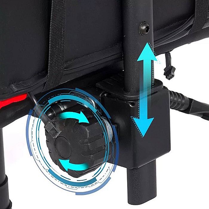 Scaun gaming cu iluminare LED RGB OFF 303, perne detasabile, suport picioare retractabil, polipropilena, 110 kg [9]