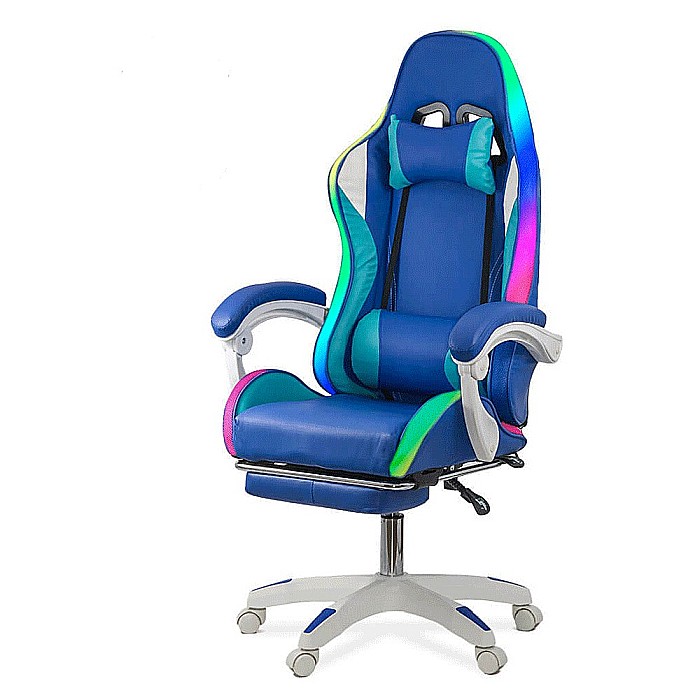 Scaun gaming cu lumini RBG si suport picioare OFF 298 [2]