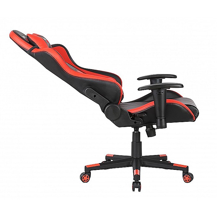 Scaun gaming GN90 Indianapolis, suport lombar, perna tetiera, cotiere reglabile, rotativ, mecanism multiblock, 150 kg, negru/rosu [2]