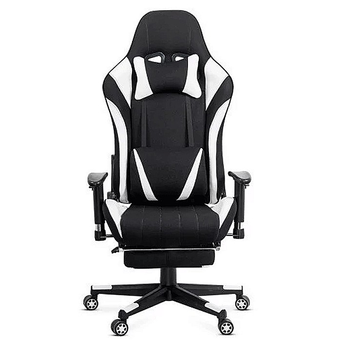 Scaun gaming OFF 296, spatar reglabil, stofa, robust, cadru polipropilena, mecanism de balans, perne reglabile, 100 kg [2]