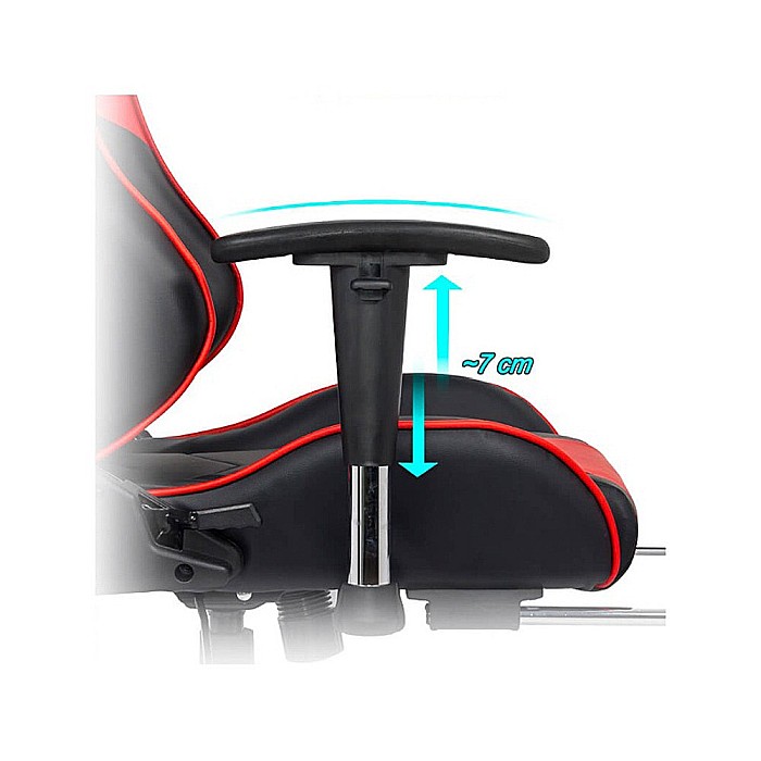 Scaun gaming OFF 306, spatar rabatabil, cotiere reglabile, piele ecologica, suport picioare, perna cervicala si lombara, inaltime ajustabila, 110 kg [4]