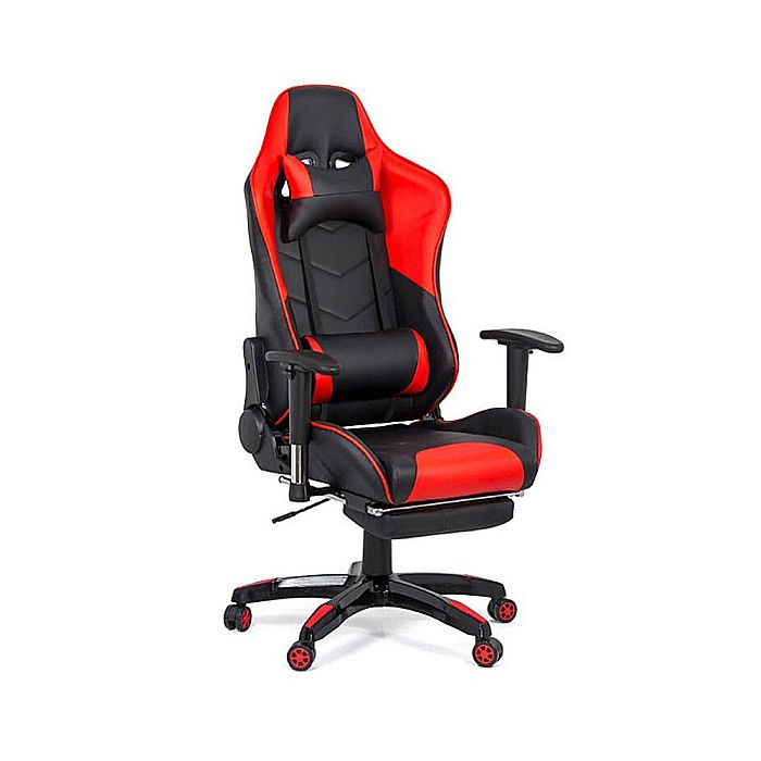 Scaun gaming OFF 306, spatar rabatabil, cotiere reglabile, piele ecologica, suport picioare, perna cervicala si lombara, inaltime ajustabila, 110 kg [3]