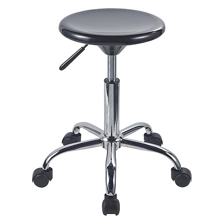 Scaun laborator Berna, PVC, Cadru cromat, Inaltime reglabila, 80 kg [2]