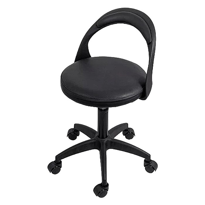 Scaun laborator OFF1020, rotativ, baza polipropilena, piele ecologica, inaltime ajustabila, 100 kg [5]