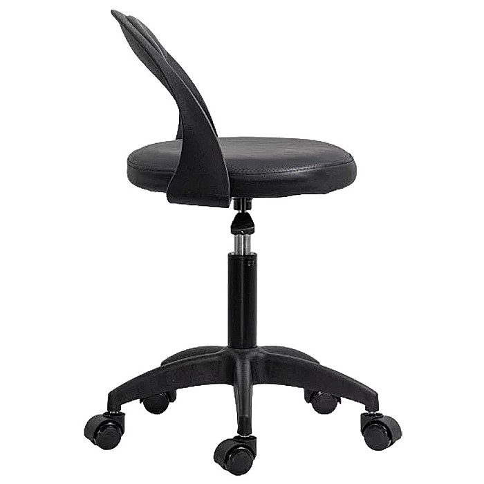 Scaun laborator OFF1020, rotativ, baza polipropilena, piele ecologica, inaltime ajustabila, 100 kg [2]