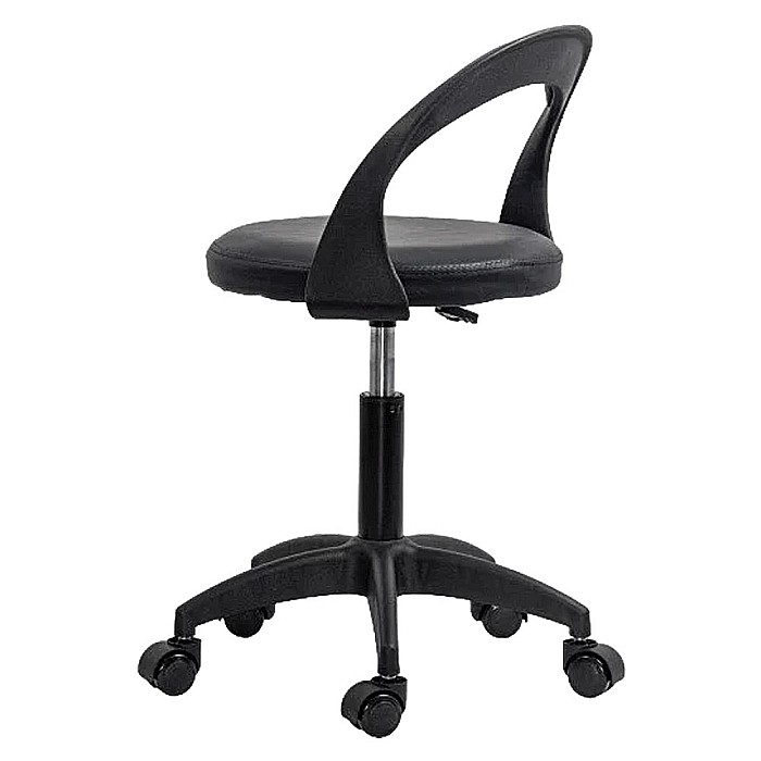 Scaun laborator OFF1020, rotativ, baza polipropilena, piele ecologica, inaltime ajustabila, 100 kg [3]