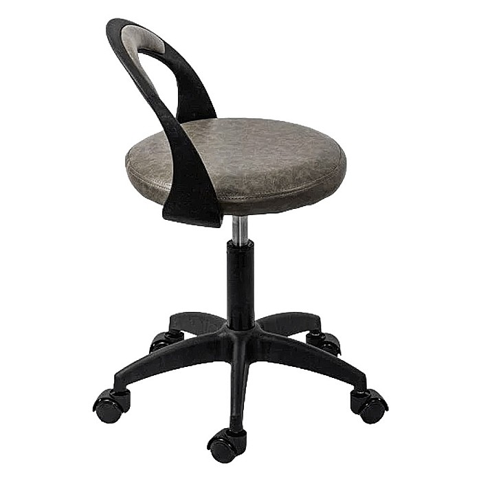 Scaun laborator OFF1020, rotativ, baza polipropilena, piele ecologica, inaltime ajustabila, 100 kg [2]