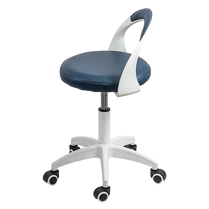 Scaun laborator OFF1021, rotativ, baza polipropilena, piele ecologica, inaltime ajustabila, 100 kg [3]