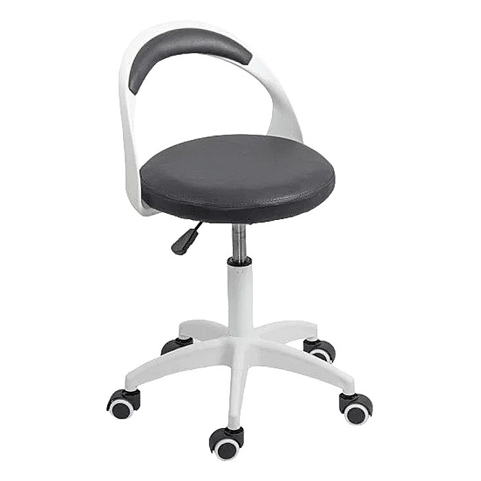 Scaun laborator OFF1021, rotativ, baza polipropilena, piele ecologica, inaltime ajustabila, 100 kg [4]