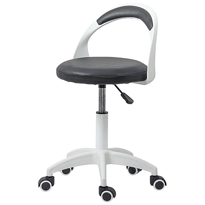 Scaun laborator OFF1021, rotativ, baza polipropilena, piele ecologica, inaltime ajustabila, 100 kg [1]