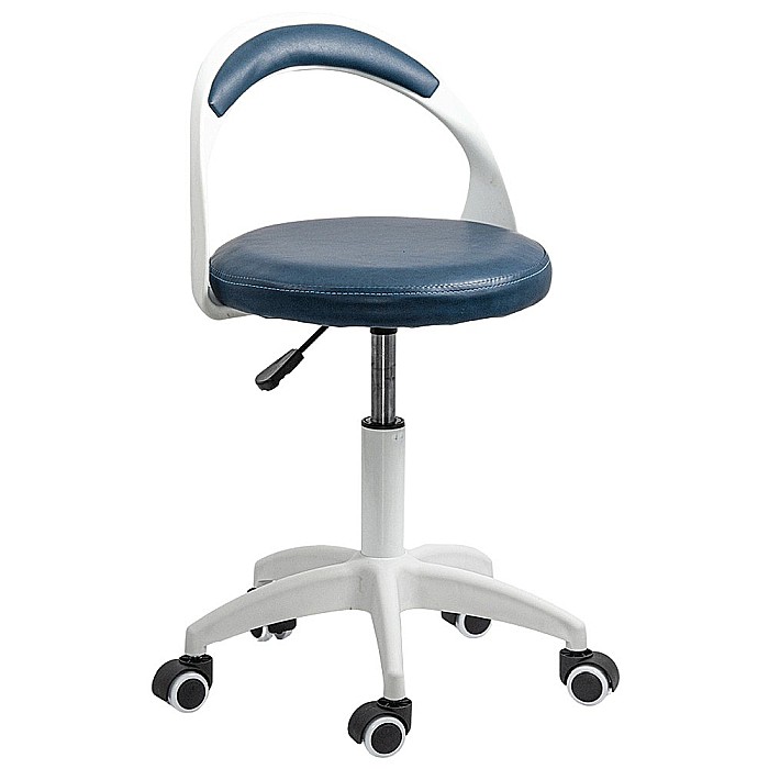 Scaun laborator OFF1021, rotativ, baza polipropilena, piele ecologica, inaltime ajustabila, 100 kg [1]
