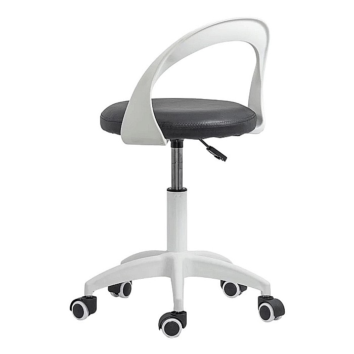 Scaun laborator OFF1021, rotativ, baza polipropilena, piele ecologica, inaltime ajustabila, 100 kg [3]