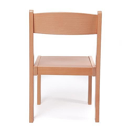 Scaun lemn gradinita Bambi, H35, natur [3]