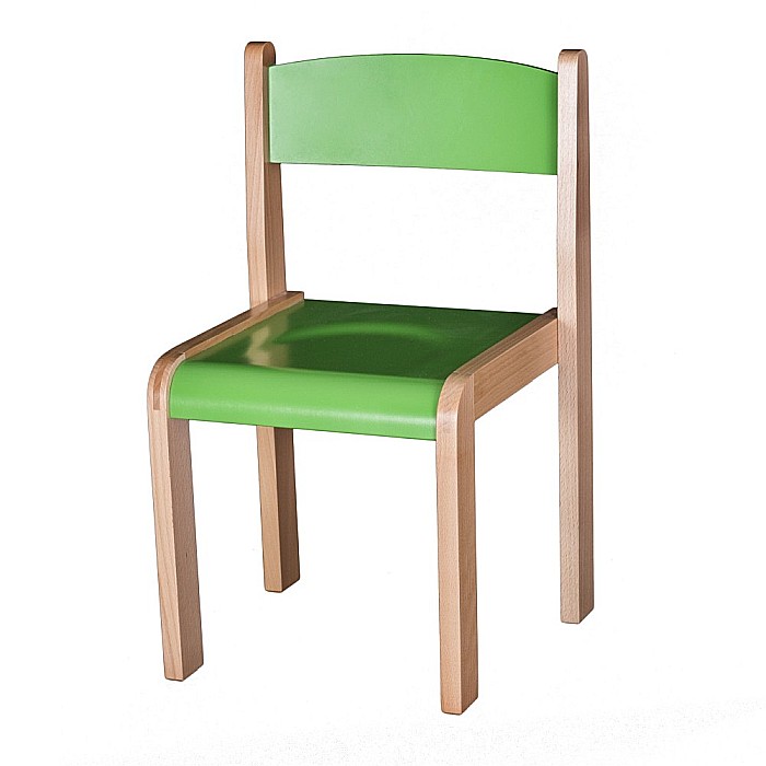 Scaun lemn gradinita Bambi, H35, verde [3]