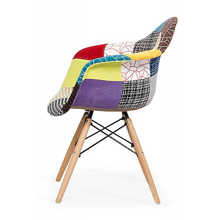 Scaun living BUC 243 Patchwork, stofa, cadru lemn, 110 kg [2]