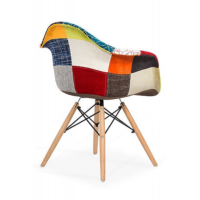 Scaun living BUC 243 Patchwork, stofa, cadru lemn, 110 kg [6]