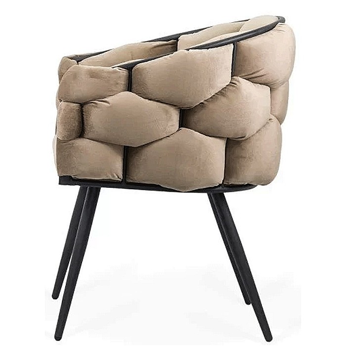 Scaun living BUC 256, ergonomic, catifea, structura metalica, perne groase, 120 kg [3]