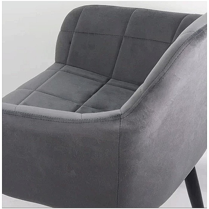 Scaun living BUC 260, catifea, robust, picioare metalice, brate curbate, 110 kg [2]