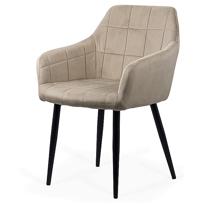 Scaun living BUC 260, catifea, robust, picioare metalice, brate curbate, 110 kg [2]