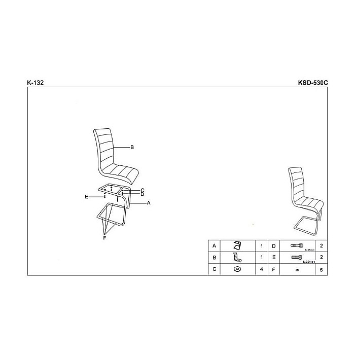 Scaun living HM K132 alb [2]