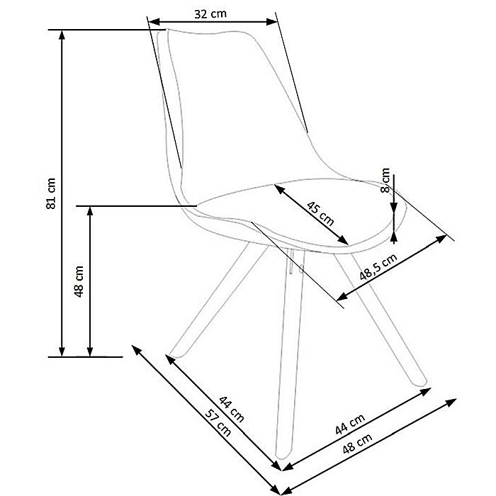 Scaun living HM K201 negru [5]