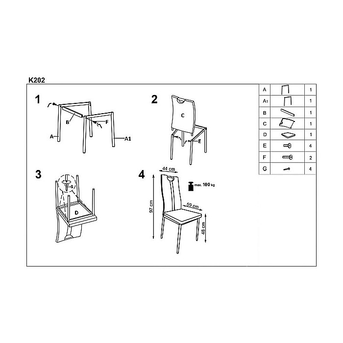 Scaun living HM K202 crem [3]