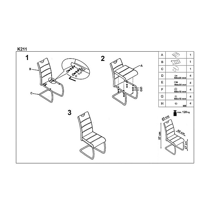 Scaun living HM K211 gri [3]