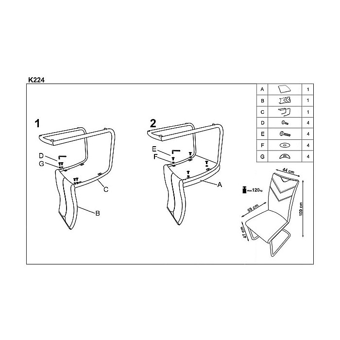 Scaun living HM K224 gri [2]