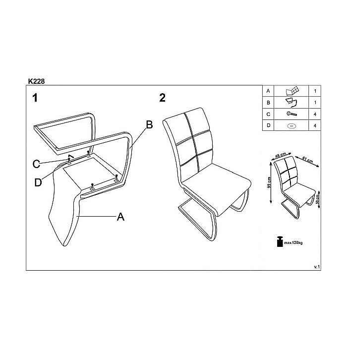 Scaun living HM K228 gri [3]